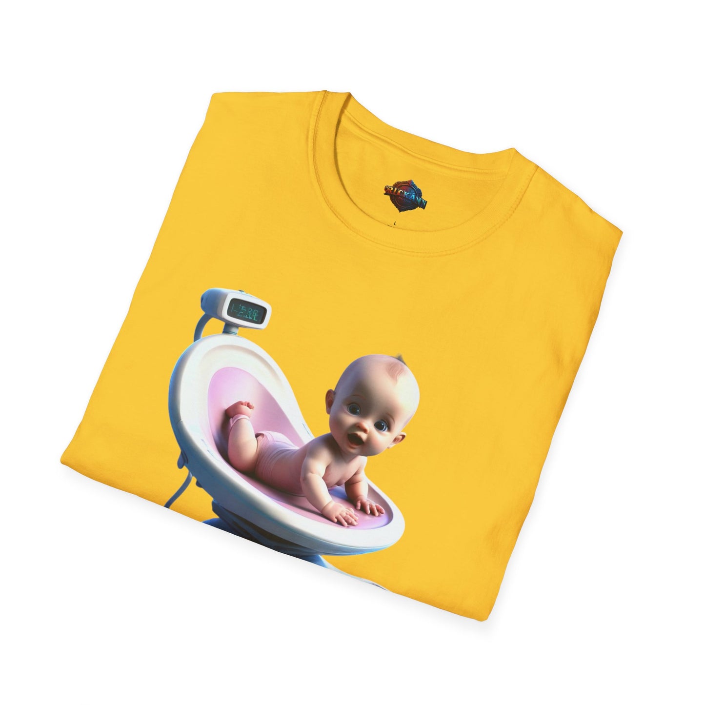 Cute Baby Scale Unisex Softstyle T-Shirt - Perfect for New Parents and Baby Showers