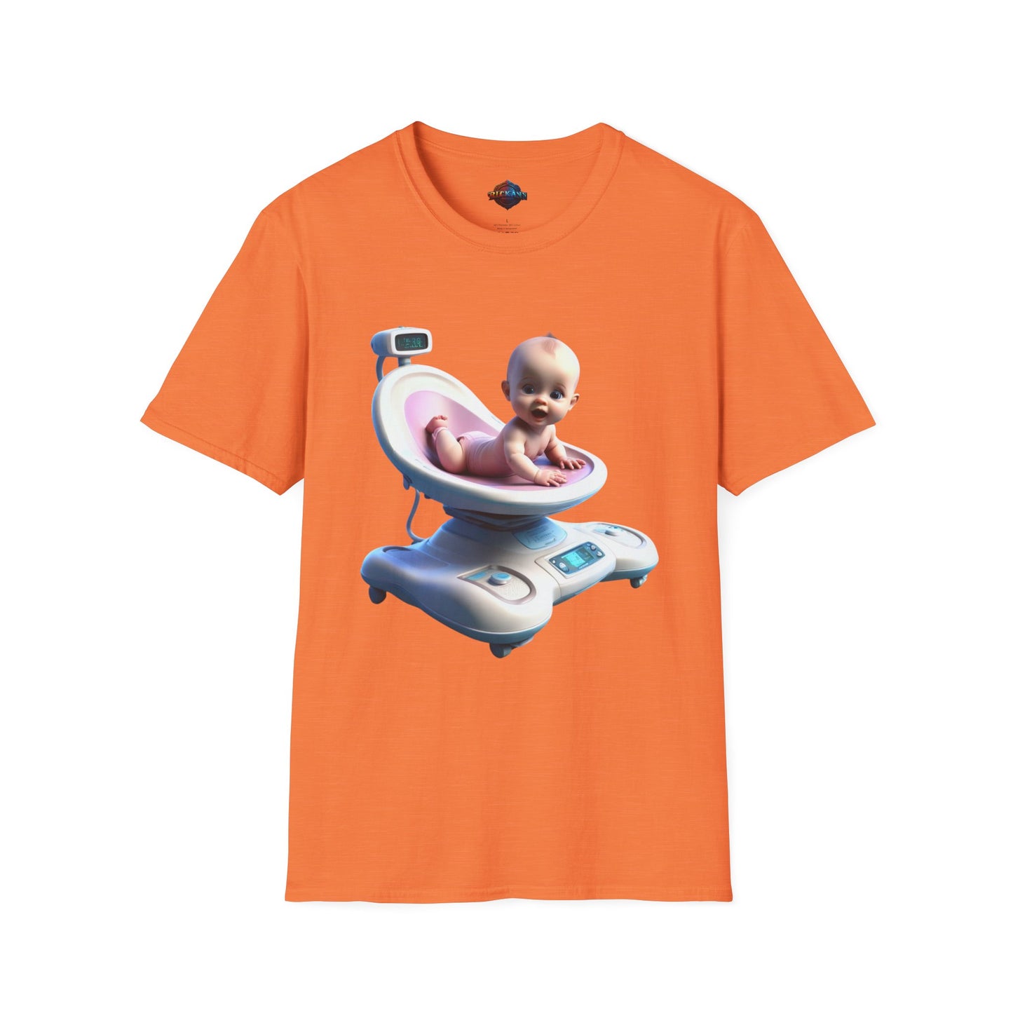 Cute Baby Scale Unisex Softstyle T-Shirt - Perfect for New Parents and Baby Showers