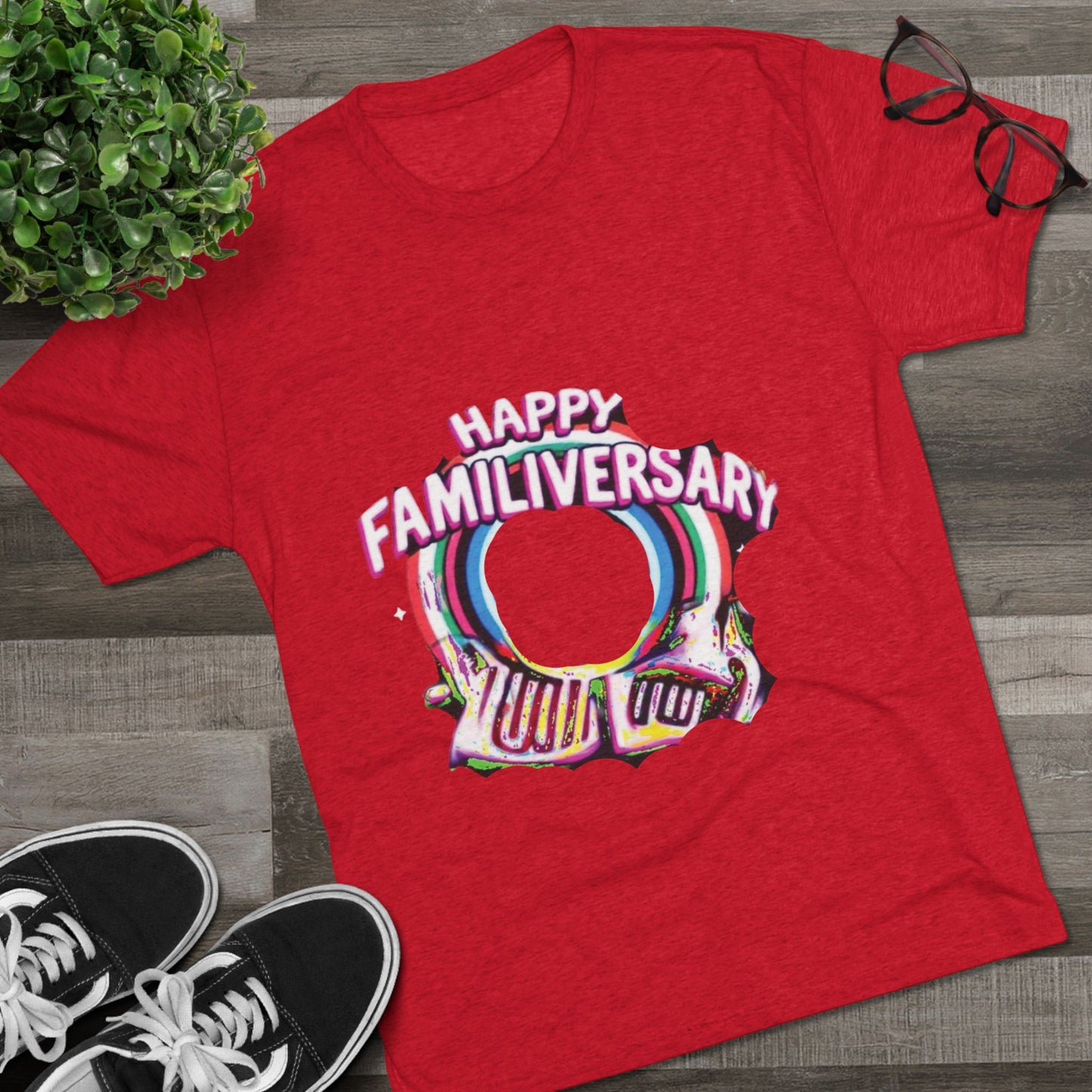 Happy Familiversary Unisex Tri-Blend Crew Tee - Celebrate Family Love