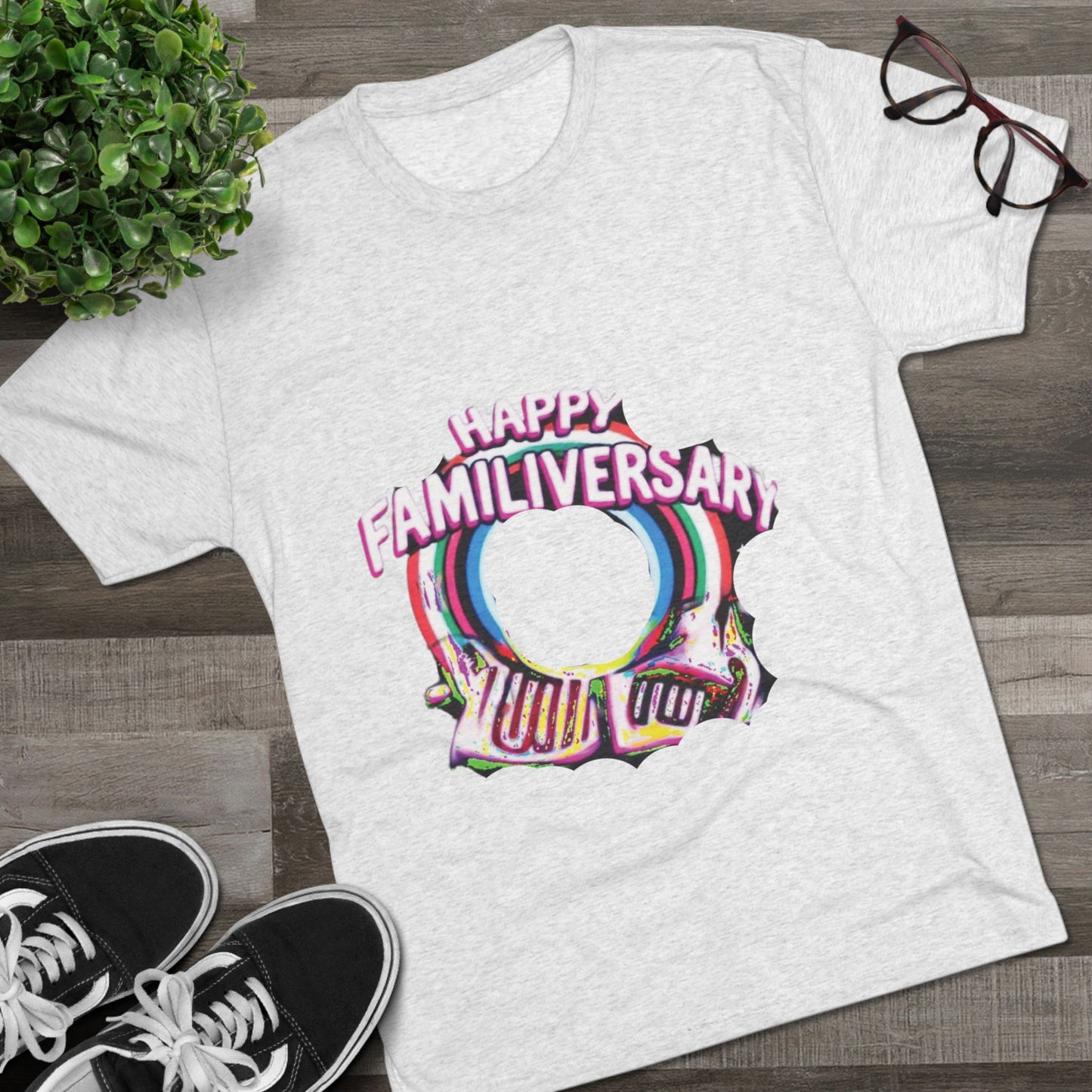 Happy Familiversary Unisex Tri-Blend Crew Tee - Celebrate Family Love