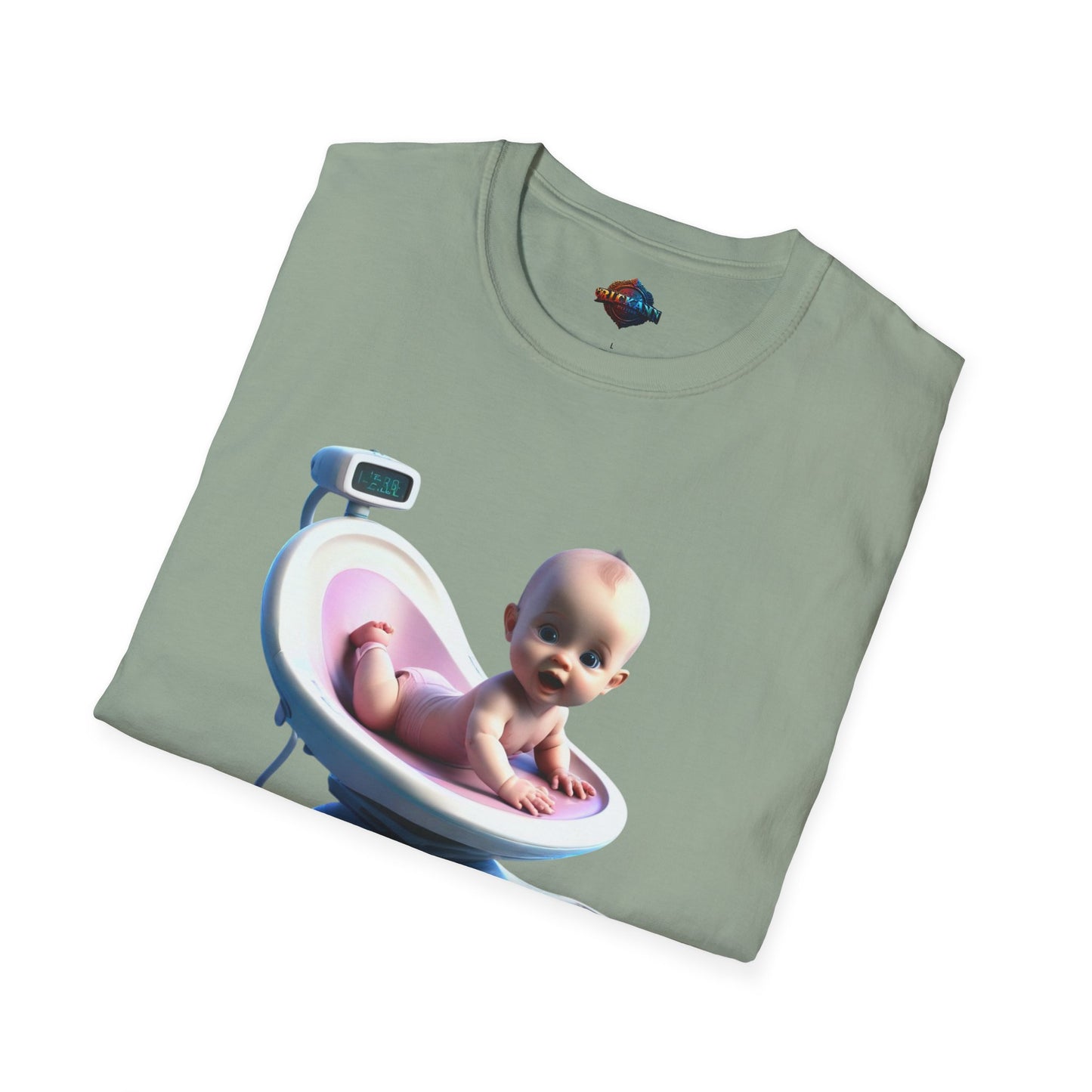 Cute Baby Scale Unisex Softstyle T-Shirt - Perfect for New Parents and Baby Showers