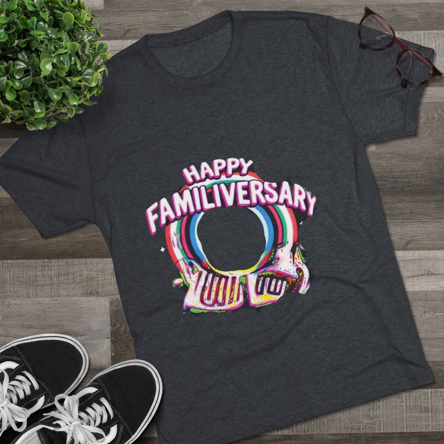 Happy Familiversary Unisex Tri-Blend Crew Tee - Celebrate Family Love