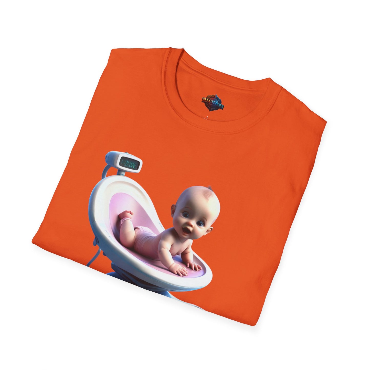 Cute Baby Scale Unisex Softstyle T-Shirt - Perfect for New Parents and Baby Showers