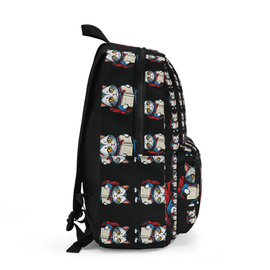 Backpack - Smart Cat with Book Design