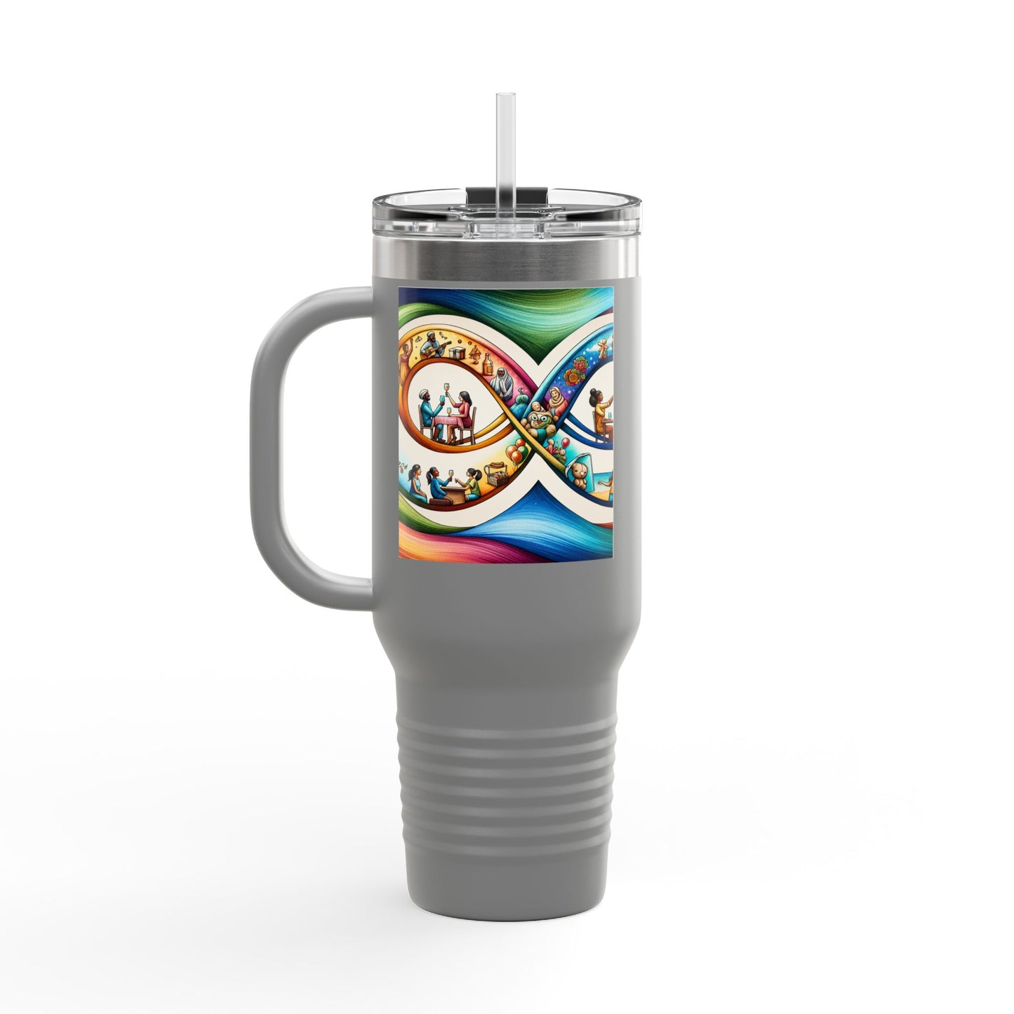 Happy Familyversary Insulated Travel Mug - 40oz - Stylish & Durable Drinkware for Celebrations