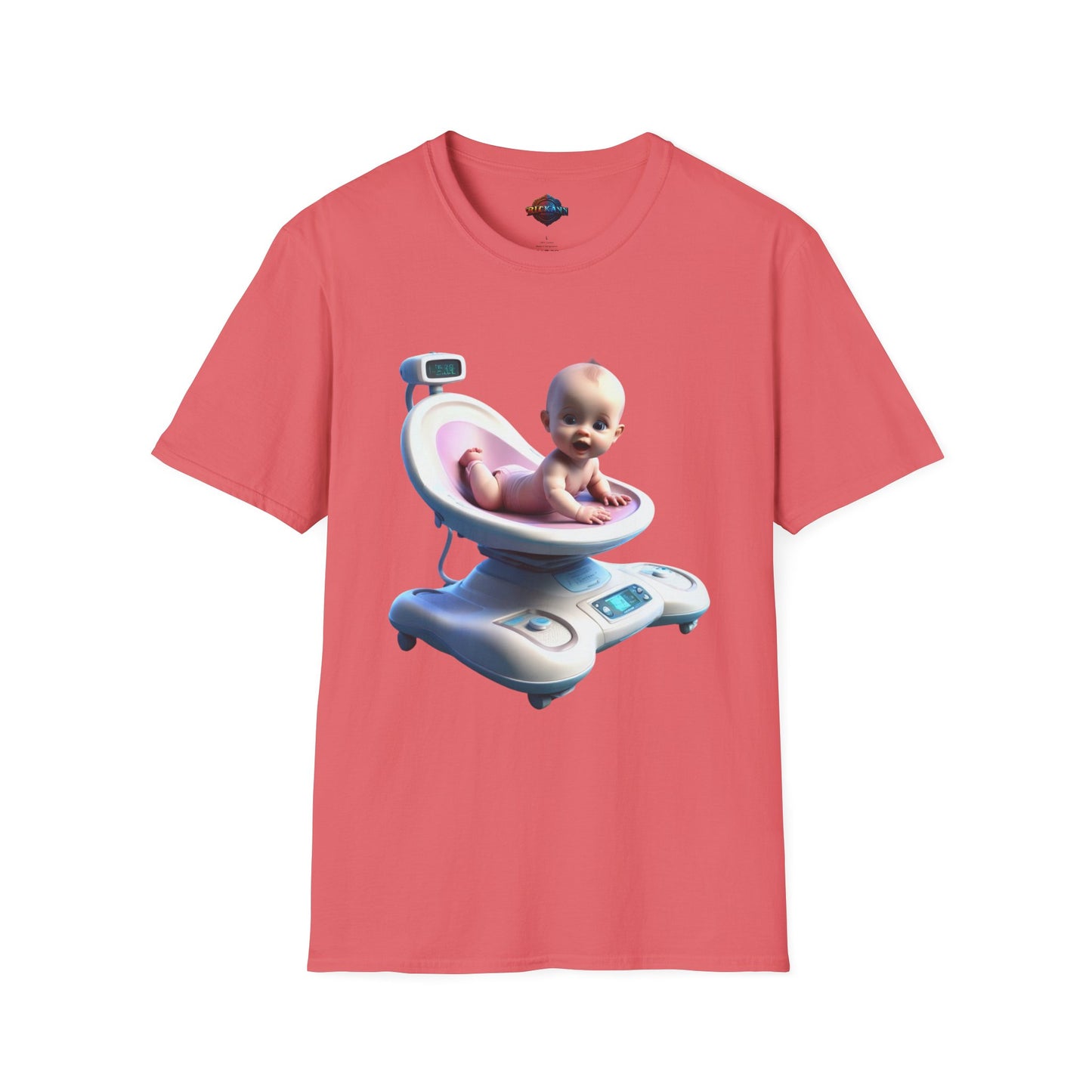 Cute Baby Scale Unisex Softstyle T-Shirt - Perfect for New Parents and Baby Showers