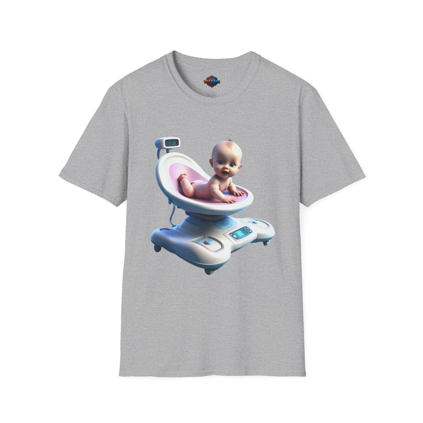 Cute Baby Scale Unisex Softstyle T-Shirt - Perfect for New Parents and Baby Showers