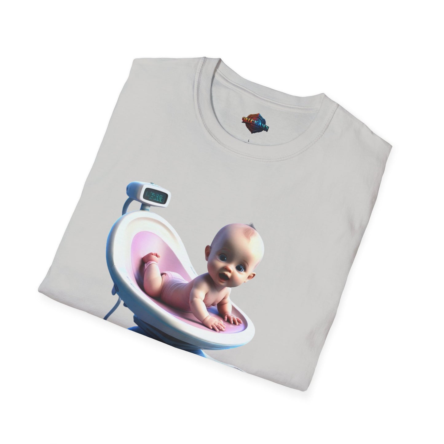 Cute Baby Scale Unisex Softstyle T-Shirt - Perfect for New Parents and Baby Showers