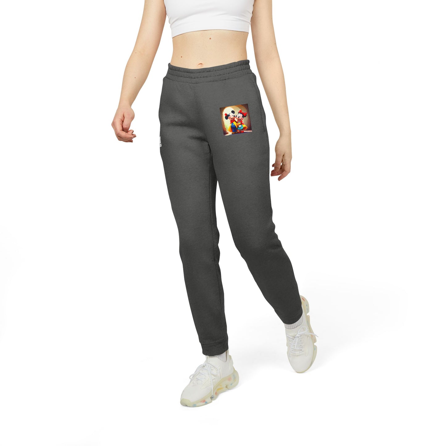 Fleece Joggers with Colorful Design - Comfortable Unisex Athletic Pants