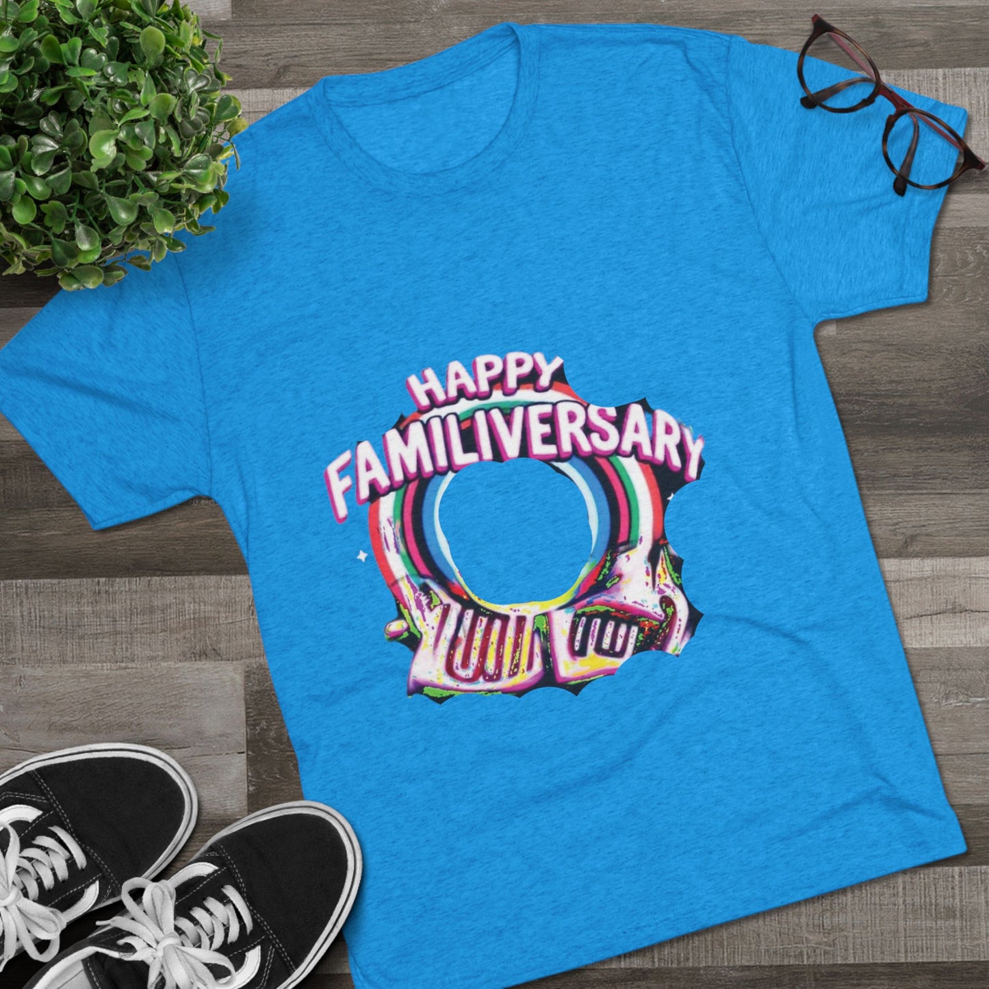 Happy Familiversary Unisex Tri-Blend Crew Tee - Celebrate Family Love