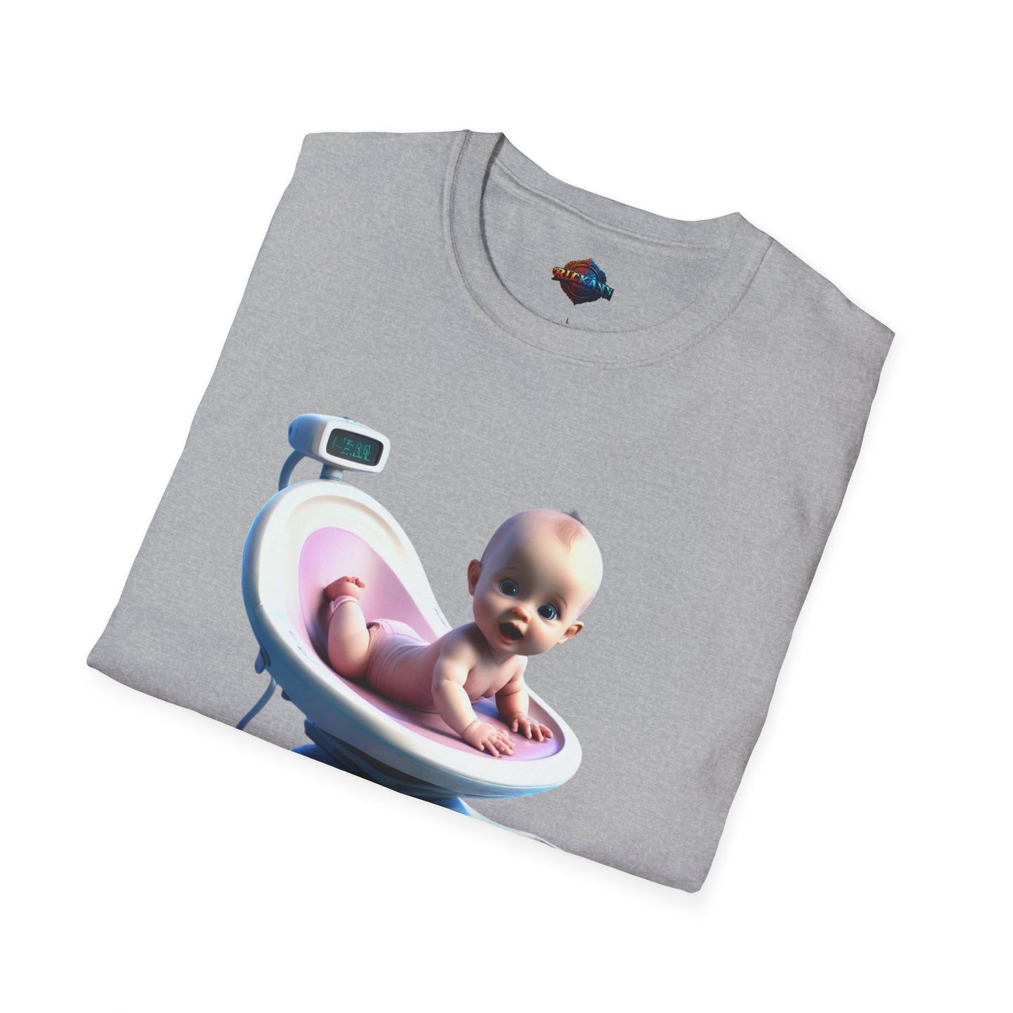 Cute Baby Scale Unisex Softstyle T-Shirt - Perfect for New Parents and Baby Showers