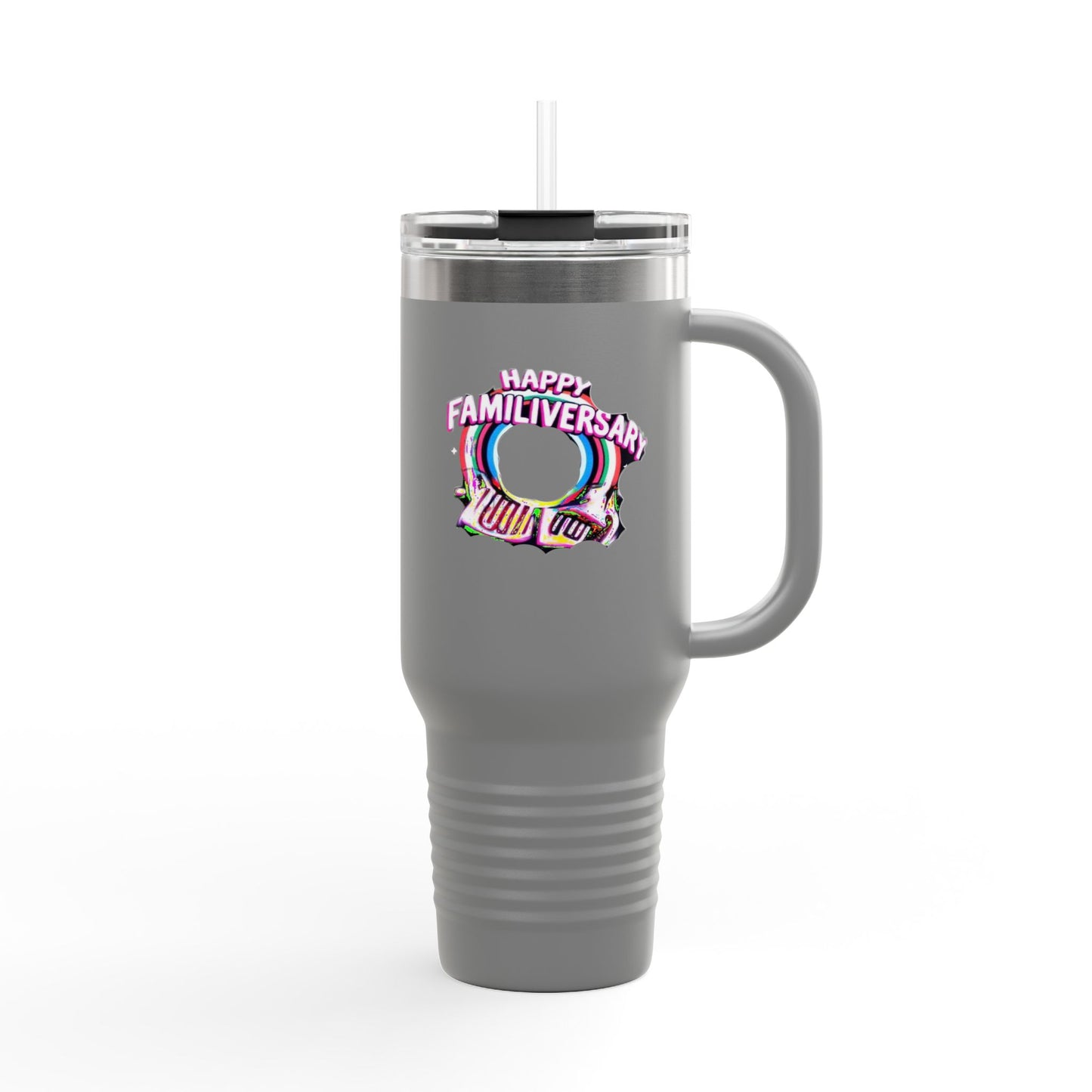 Happy Familyversary Insulated Travel Mug - 40oz - Stylish & Durable Drinkware for Celebrations