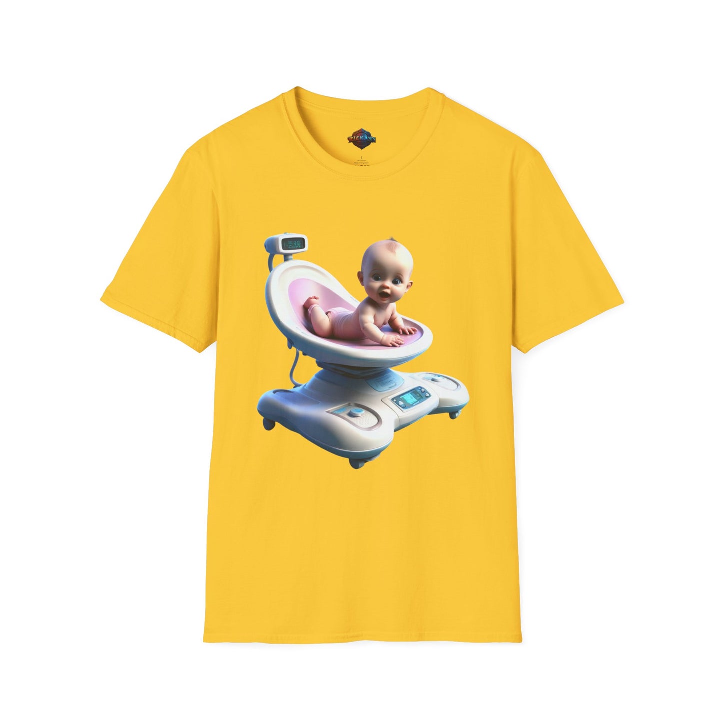 Cute Baby Scale Unisex Softstyle T-Shirt - Perfect for New Parents and Baby Showers