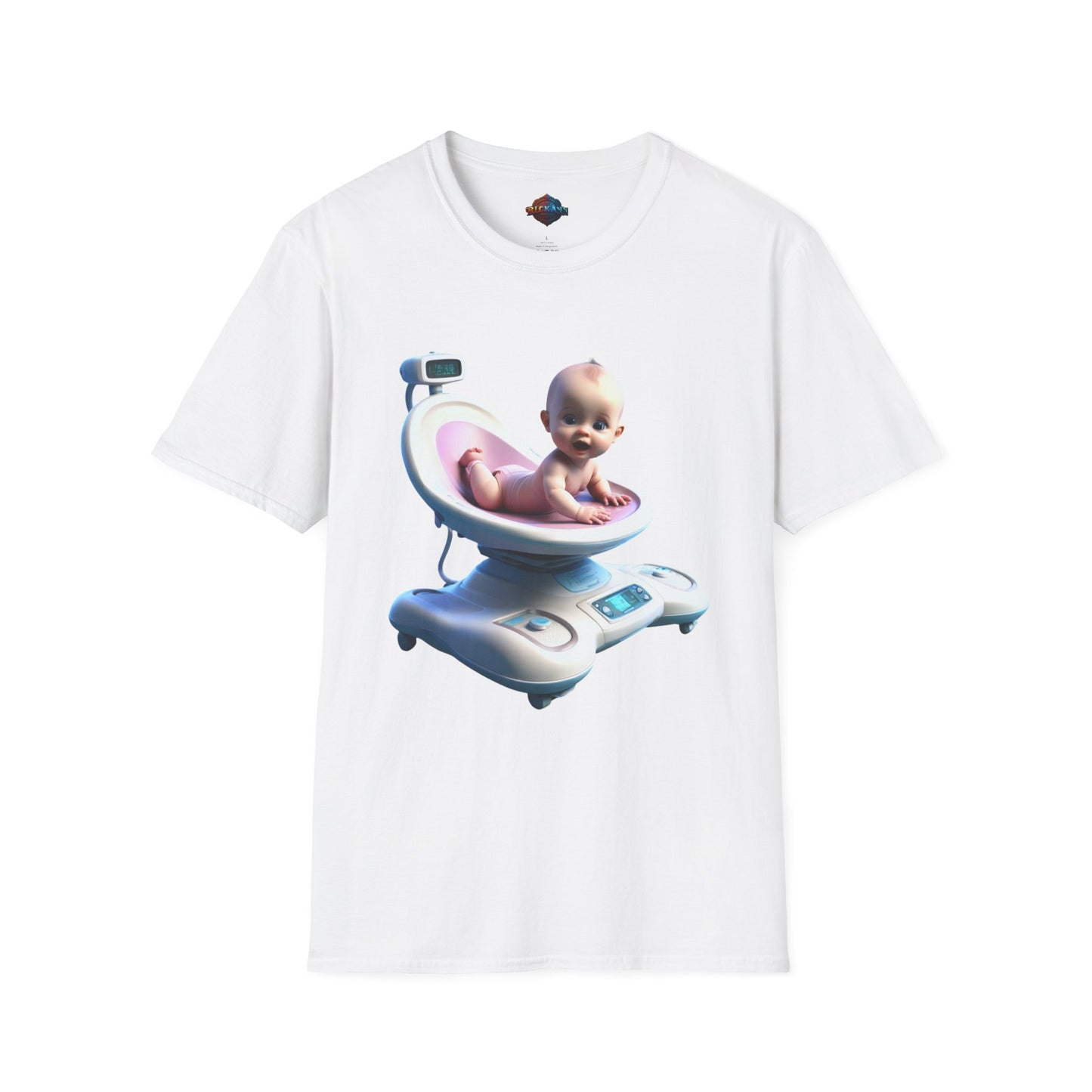 Cute Baby Scale Unisex Softstyle T-Shirt - Perfect for New Parents and Baby Showers