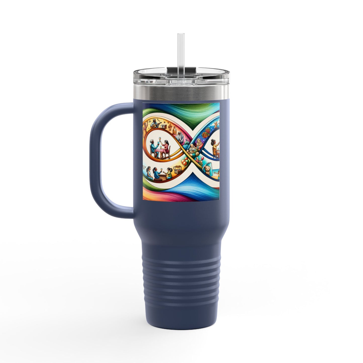 Happy Familyversary Insulated Travel Mug - 40oz - Stylish & Durable Drinkware for Celebrations