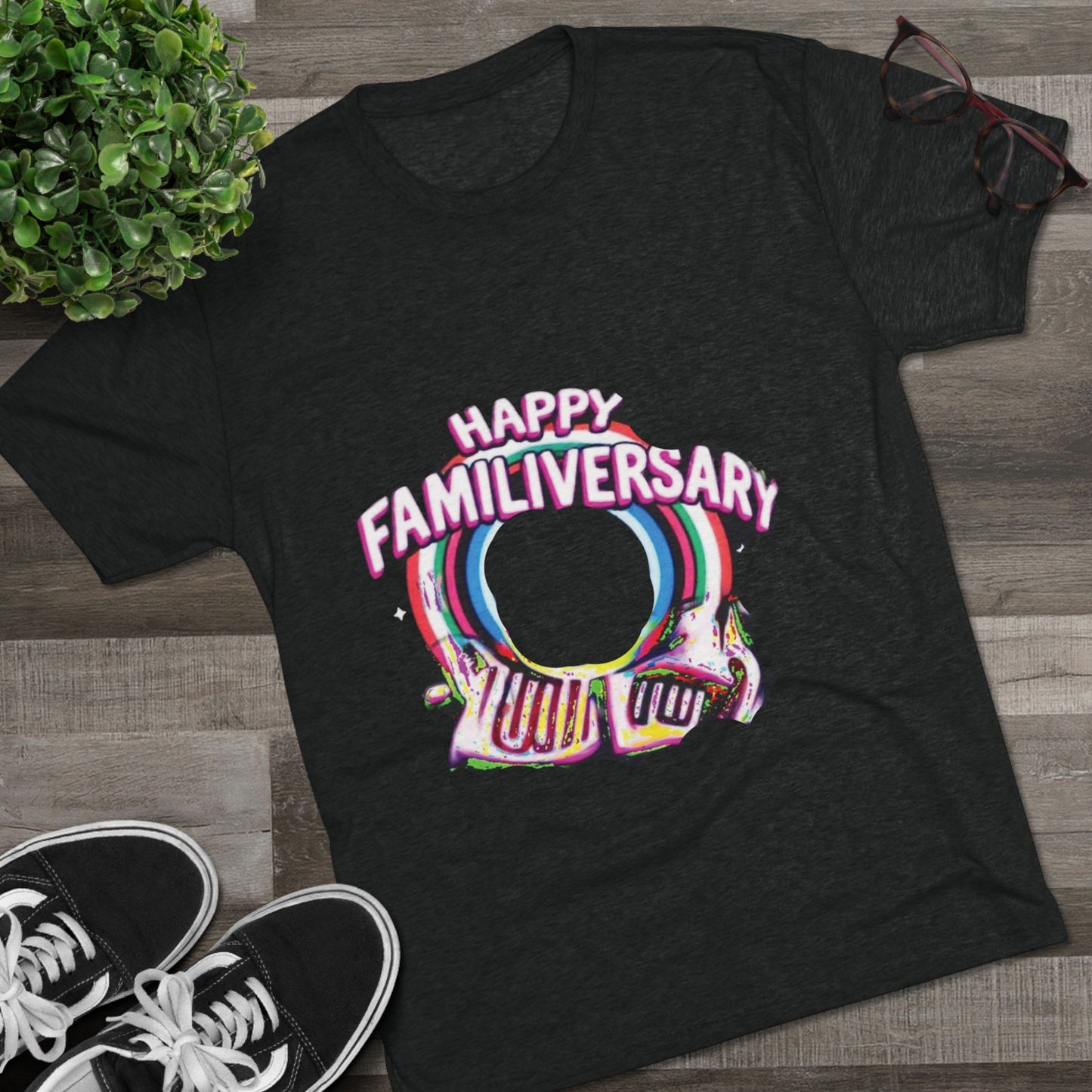 Happy Familiversary Unisex Tri-Blend Crew Tee - Celebrate Family Love