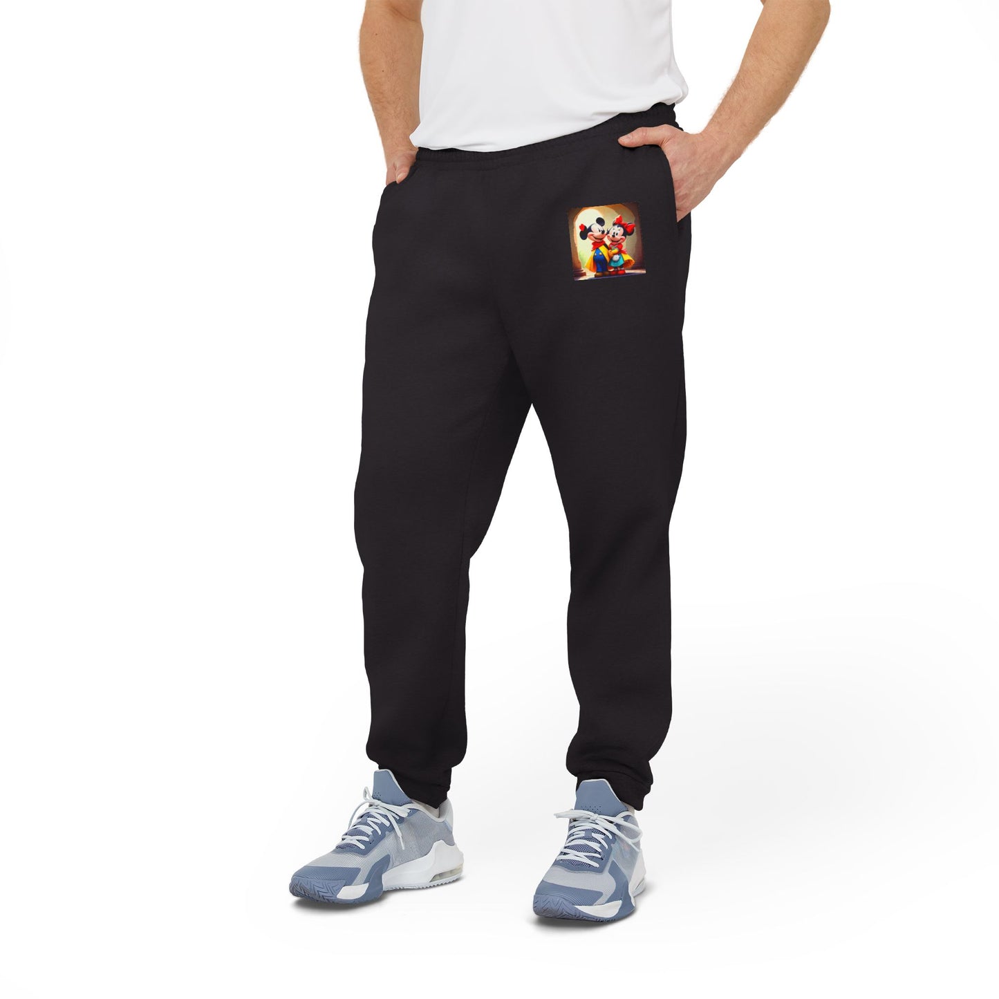 Fleece Joggers with Colorful Design - Comfortable Unisex Athletic Pants