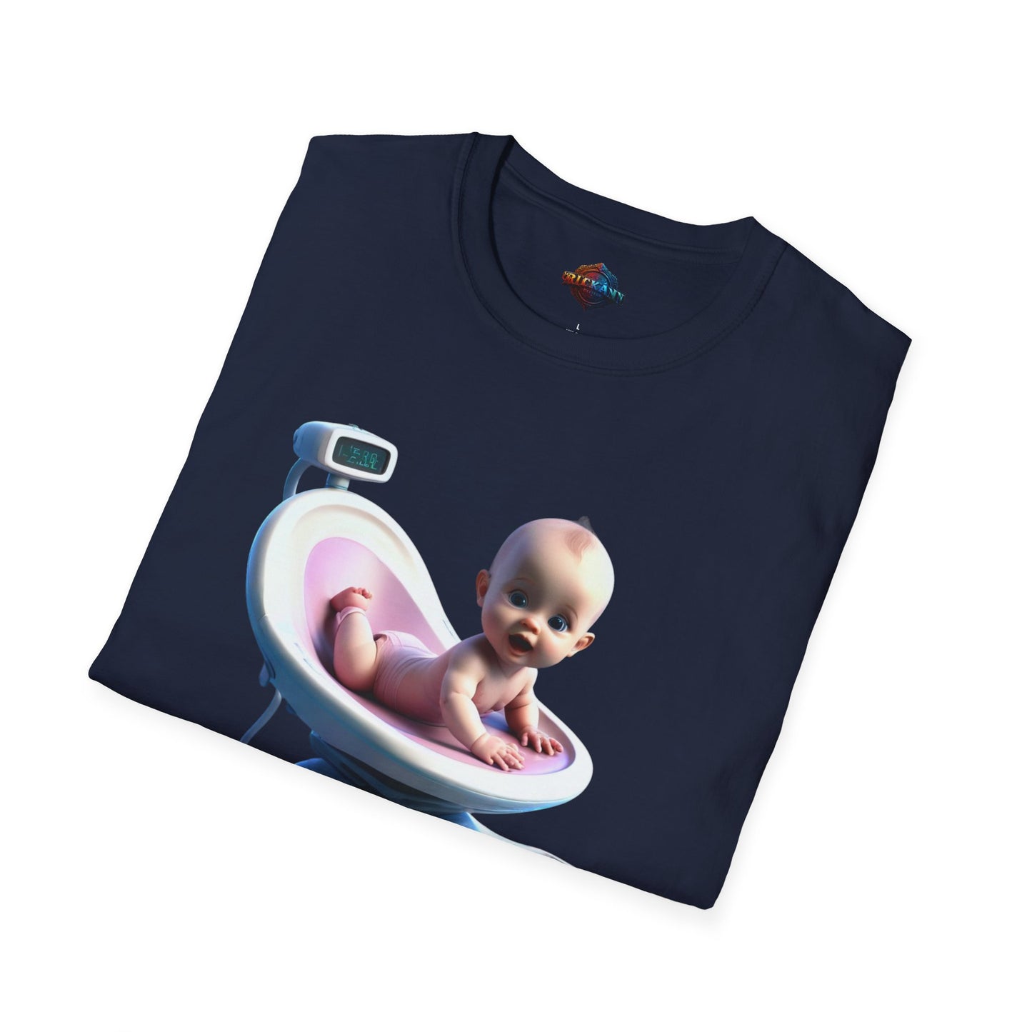 Cute Baby Scale Unisex Softstyle T-Shirt - Perfect for New Parents and Baby Showers