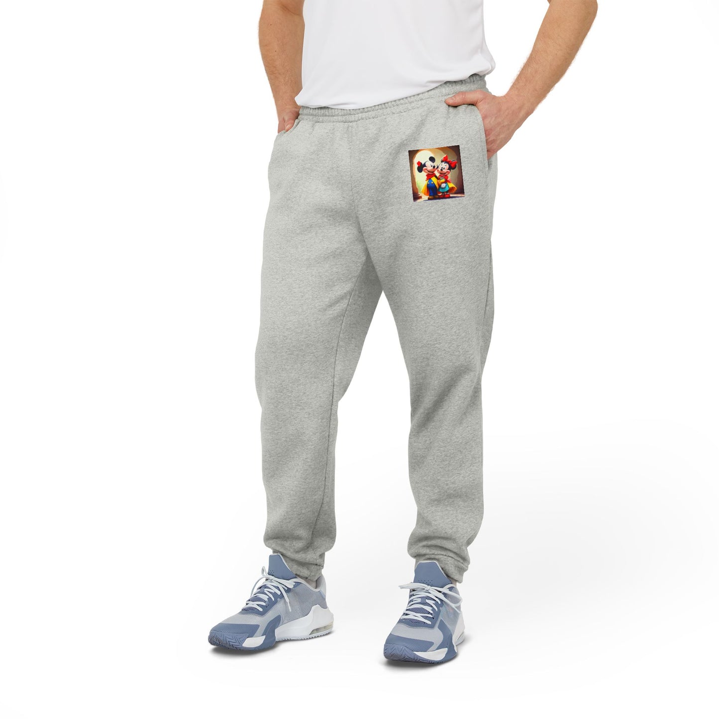 Fleece Joggers with Colorful Design - Comfortable Unisex Athletic Pants