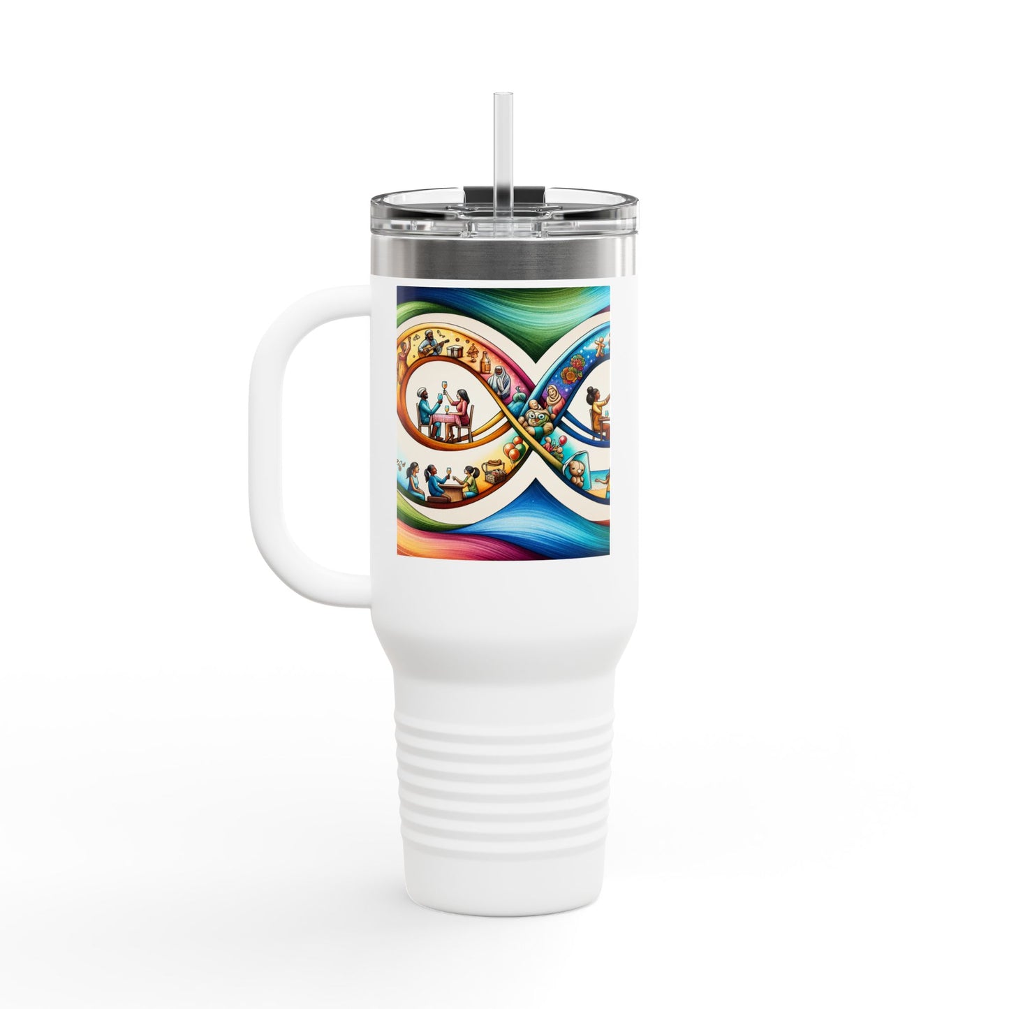 Happy Familyversary Insulated Travel Mug - 40oz - Stylish & Durable Drinkware for Celebrations